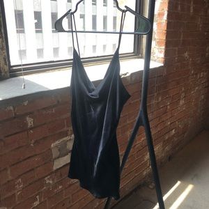 Zara basic silk black tank top